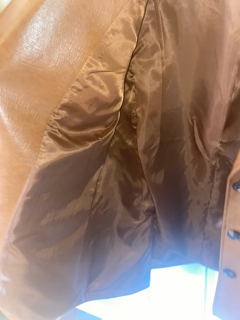 Maeve Cognac Brown Leather Blazer Jacket - Picture 8 of 9